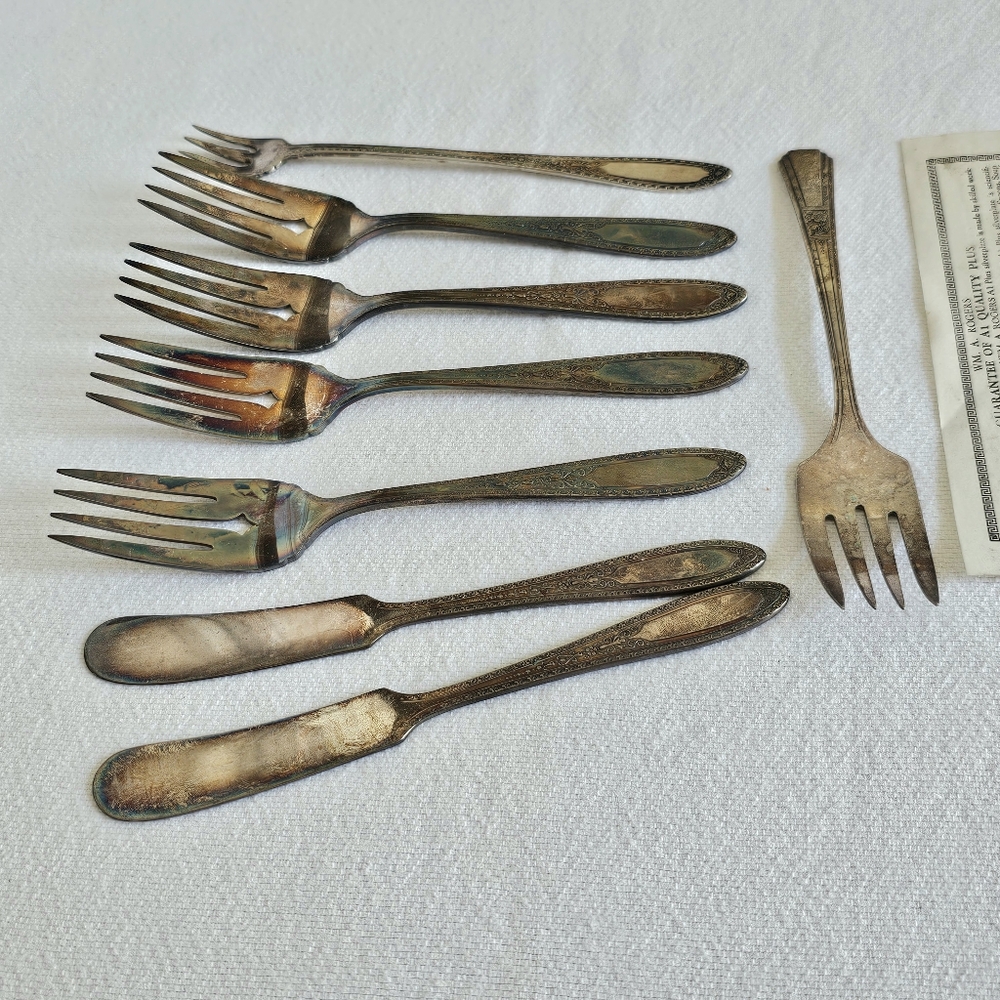 Wm A Rogers A1 Plus Silver Ramona 469 Cutlery Certificate Vintage Silverware - Picture 7 of 12